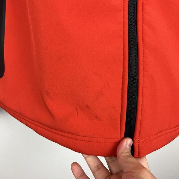 Superdry Jacket Men Large Red Black Zip Up Windbreaker Honeycomb Lined Outdoor - Picture 6 of 16